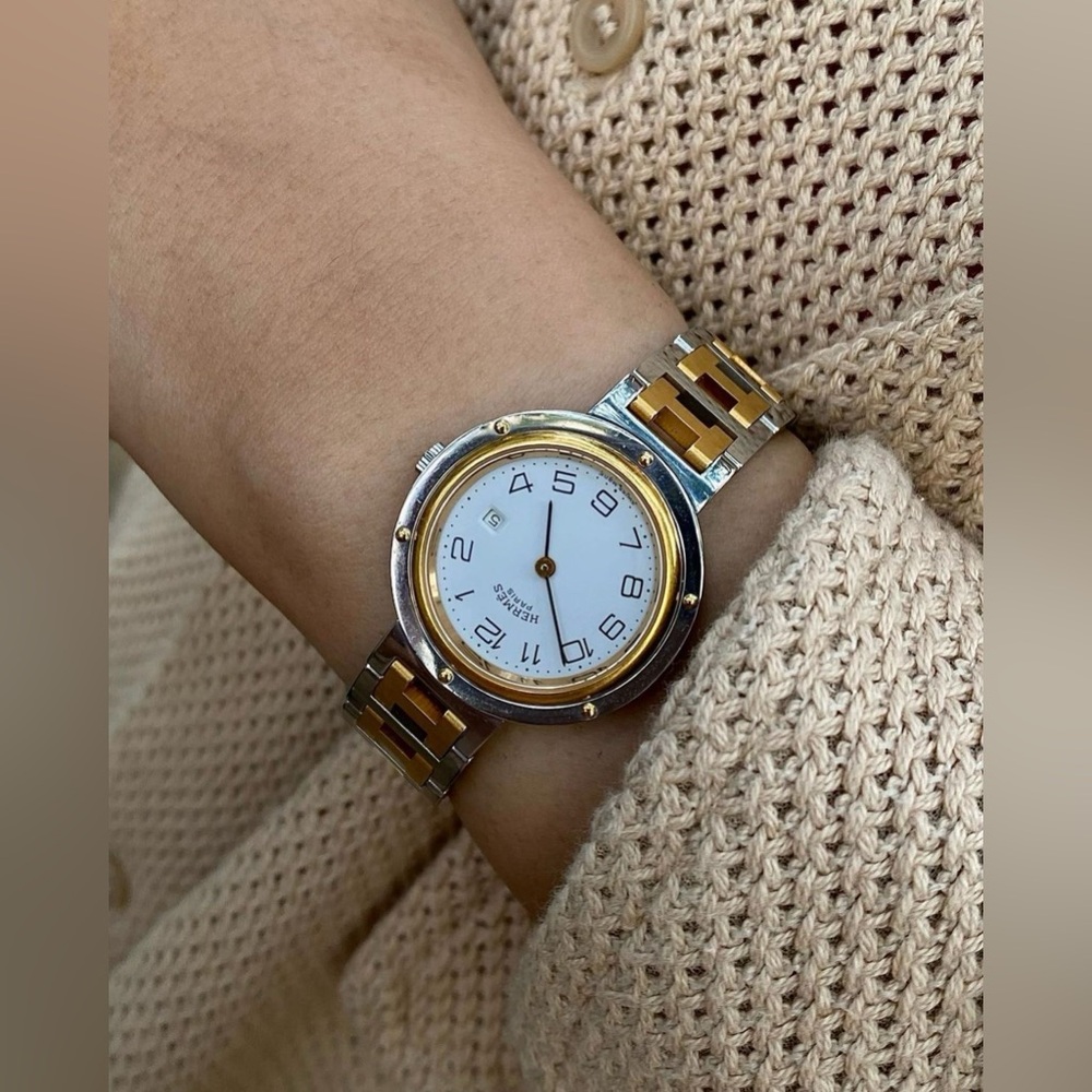 Hermes Clipper Two-Tone Watch